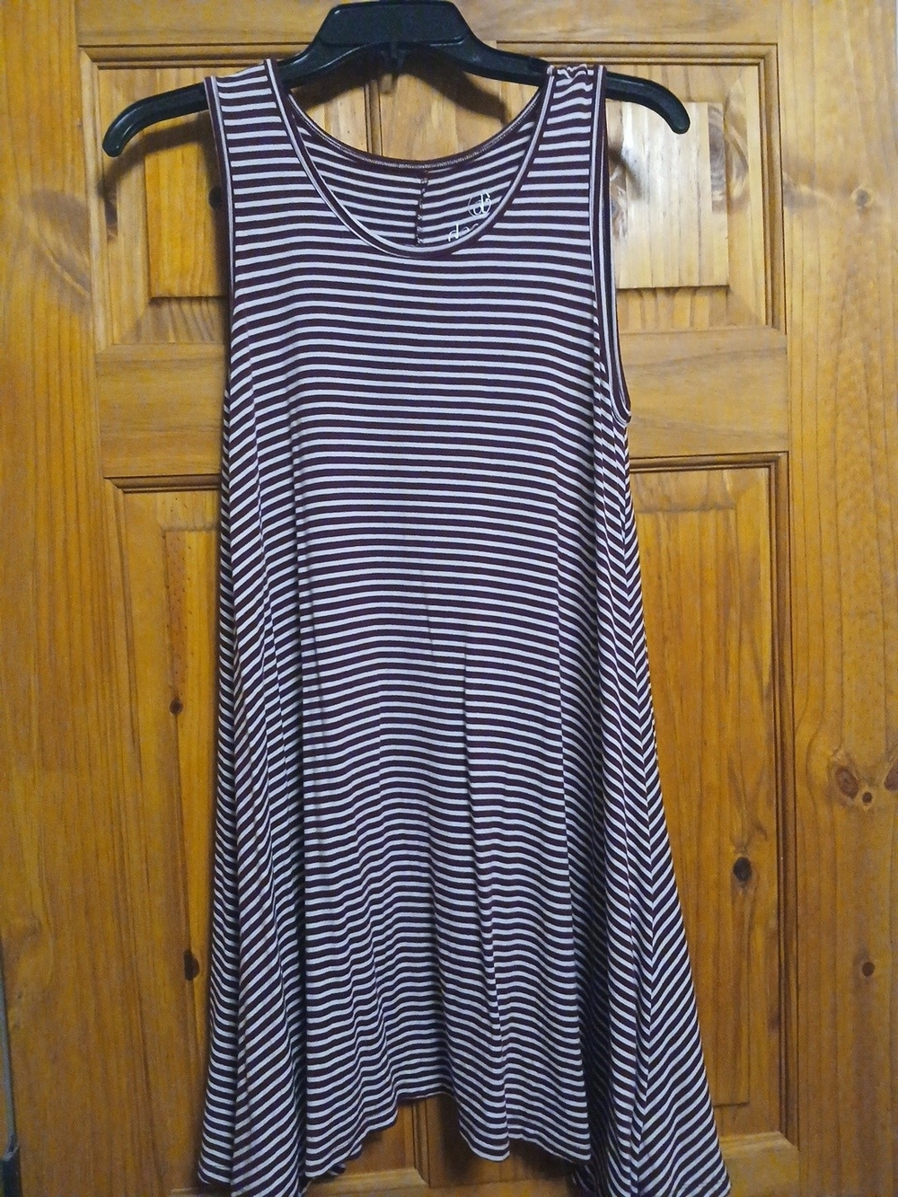 Decree Purple and White Striped Long Sleeve Top